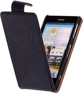 Polar Echt Lederen Navy Blue Sony Xperia Z1 Flipcase Hoesje - Cover Flip Case Hoes