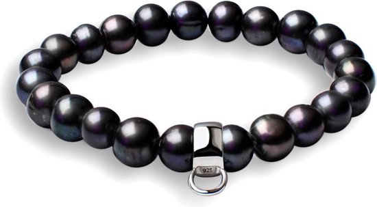 Quiges - Bracelet à breloques perles d'eau douce 20cm - Argent 925 - HCB010