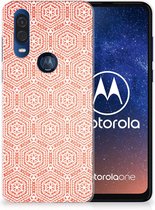 Motorola One Vision TPU bumper Pattern Orange