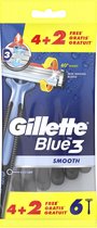 Gillette Blue3 Smooth 4+2 stuks