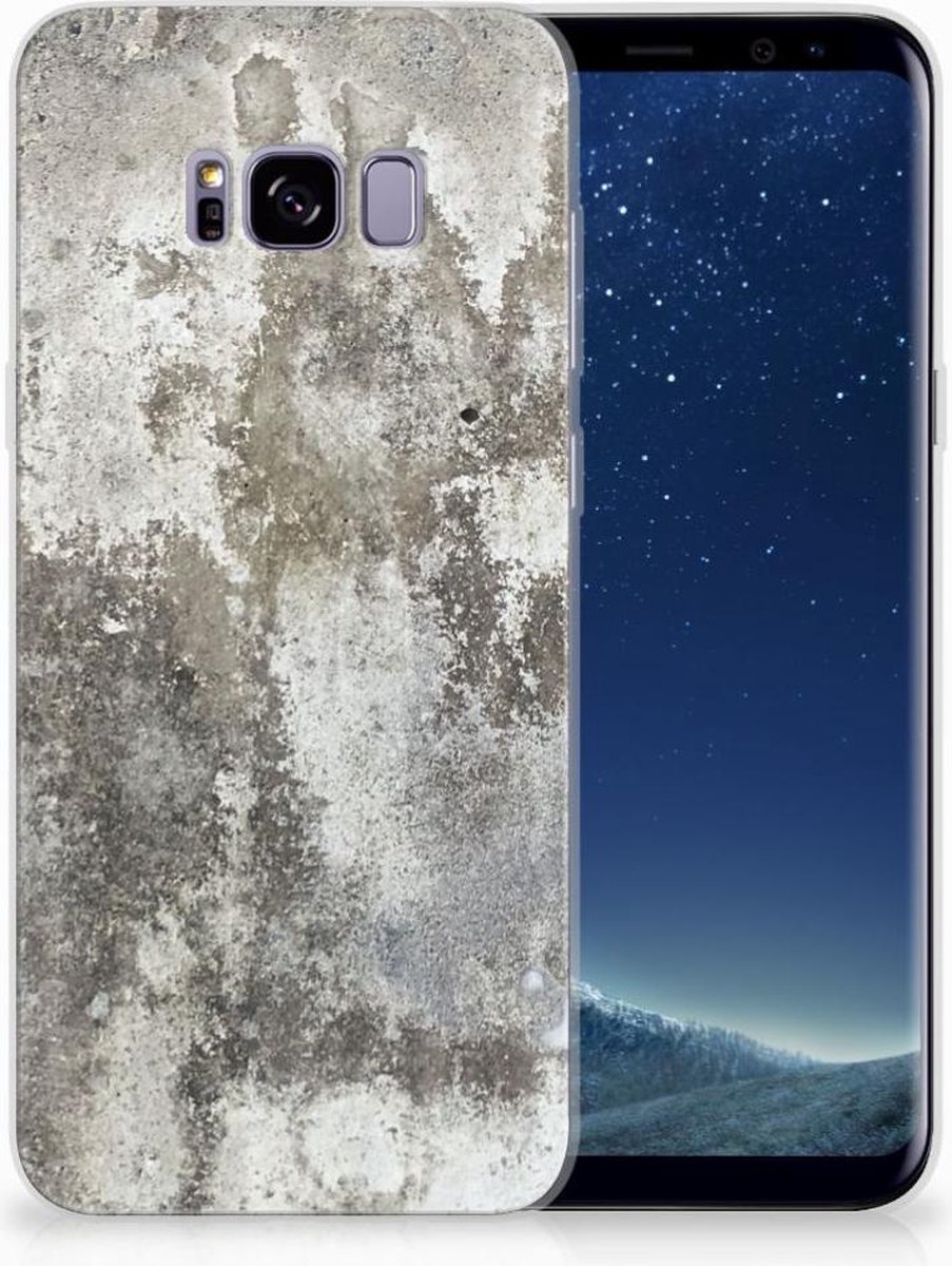 Samsung Galaxy S8 Plus TPU Siliconen Hoesje Beton Print