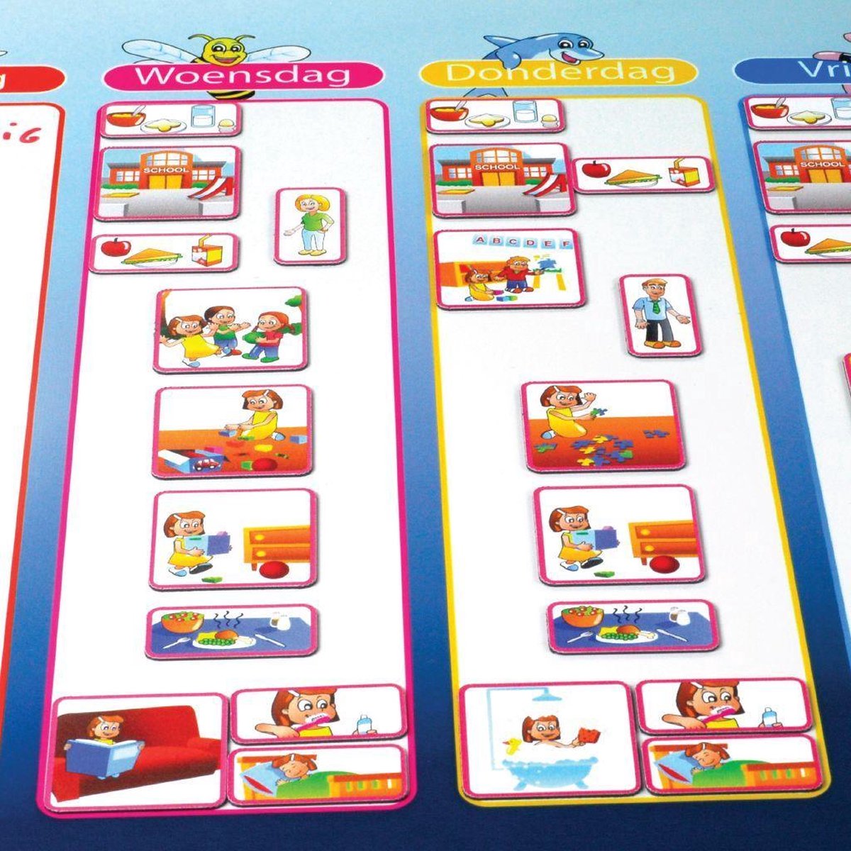 Startset pictogrammen meisje - magneetjes - kinderplanbord - planbord - kind