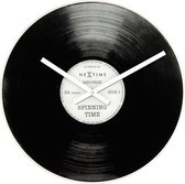 NeXtime Spinning Time - Klok - Rond - Glas - Ø43 cm - Zwart