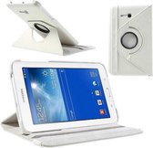 Samsung Galaxy Tab 3 7.0 Lite T110 T111 Hoes Cover 360 graden draaibare Case Beschermhoes wit