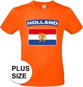 Oranje Holland vlag grote maten shirt heren 3XL