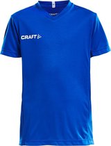 Craft Squad Jersey Solid SS Shirt Junior Sportshirt - Maat 122  - Unisex - blauw/wit Maat 122/128