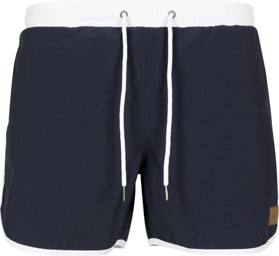 Urban Classics Retro Swimshort - Navy blauw - Zwembroek