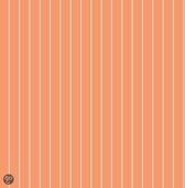 Dutch Wallcoverings Papierbehang - Streep - Oranje/Wit