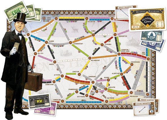 Days of Wonder - Ticket to Ride UK & Pennsylvania - Uitbreiding - Bordspel