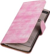 LG V10 - Mini Slang Roze Booktype Wallet Hoesje