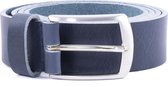 DSTRCT Lederen Dames Riem - 3,5 cm - Navy Blauw - Maat 95