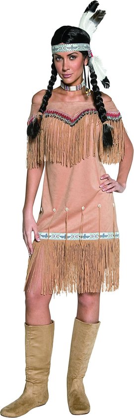 stil Goneryl opmerking Indianen jurkje met franjes | Wild West verkleedkleding maat M (40-42) |  bol.com