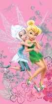 Disney Fairies Tinkerbell Winter - Strandlaken - 70 x 140 cm - Roze