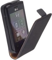 BAOHU Flip Case Lederen Hoesje LG Optimus L1 2 Zwart