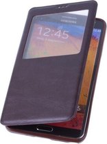 View Case Mocca Samsung Galaxy S5 I9600 - Book Case Cover Wallet Hoesje