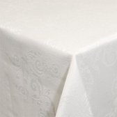 Karlijn Jaquard damast tafelkleed wit 150x260