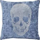 Dutch Decor Kussenhoes Skull 45x45 Cm Blauw