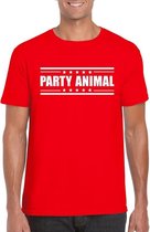 Party animal t-shirt rood heren S