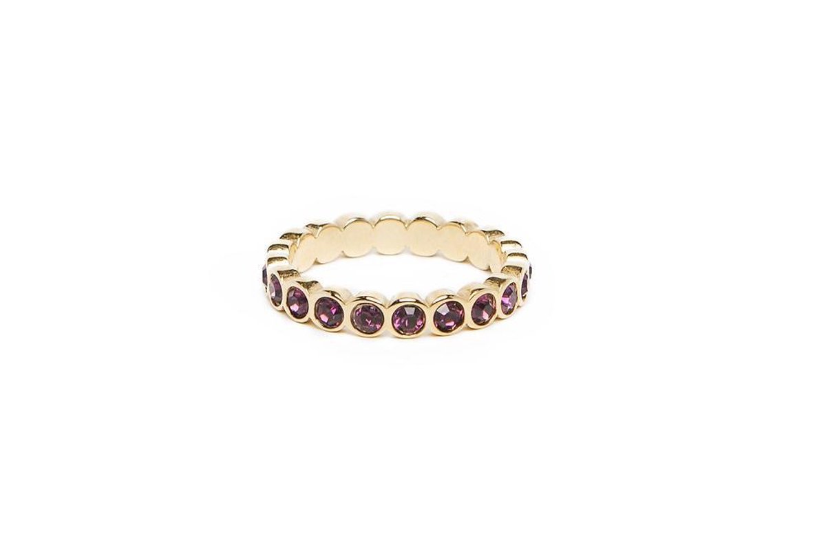 SILIS RING | GOLD & PURPLE STRASS | THE RING STRASS