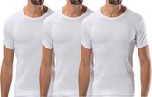 3 stuks Basic T-shirt - O-neck - 100% katoen - Wit - Maat XL