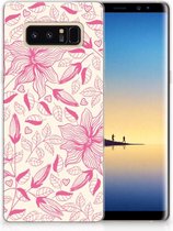 Samsung Galaxy Note 8 Uniek TPU Hoesje Pink Flowers