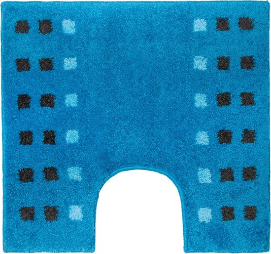 Casilin Brica - Antislip WC mat- Toilet mat met uitsparing - Aqua - 60 x 55 cm
