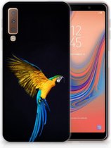 Geschikt voor Samsung A7 (2018) hoesje Design Papegaai