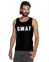 Politie S.W.A.T tekst singlet shirt/ tanktop zwart heren M