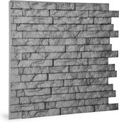 Wandpaneel 3D Profhome 3D 704500 Ledge Stone Portland Cement Decoratief paneel gestempeld steen look glanzend grijs 2 m2