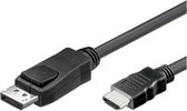 TECHly DisplayPort / HDMI Aansluitkabel 2.00 m ICOC-DSP-H-020 Zwart [1x DisplayPort stekker - 1x HDMI-stekker]