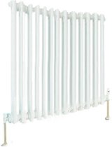 Design radiator horizontaal 2 kolom staal wit 60x60,8cm 818 watt - Eastbrook Rivassa