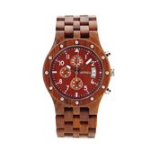 Carboon Rood | Houten Heren Horloge