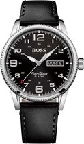Hugo Boss HB1513330 Pilot Horloge - Leer - Zwart - Ø44 mm