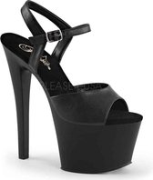 Pleaser Sandaal met enkelband, Paaldans schoenen -45 Shoes- SKY-309 Paaldans schoenen Zwart