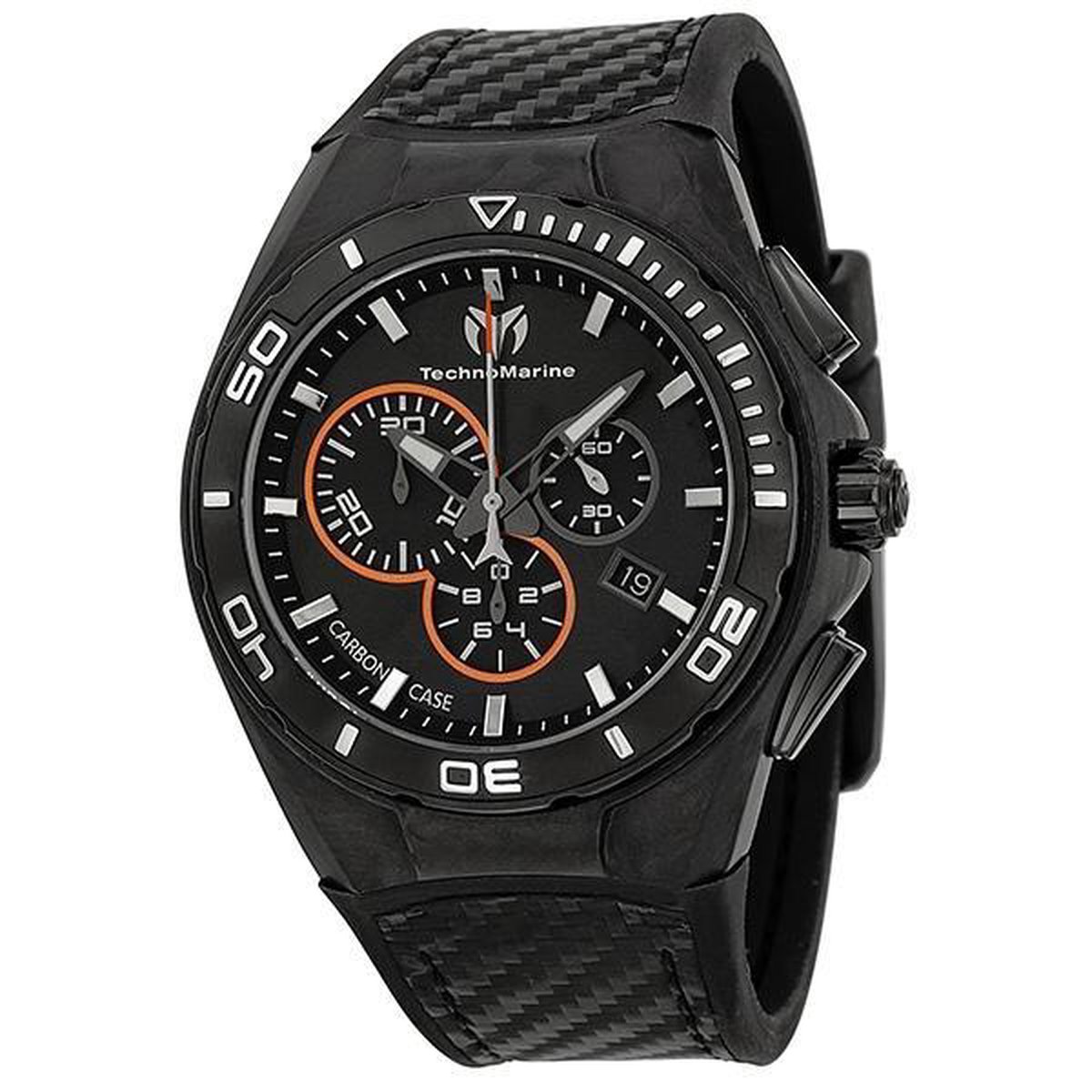 TechnoMarine 113001 - Horloge - Leer - Zwart - 45 mm | bol.com
