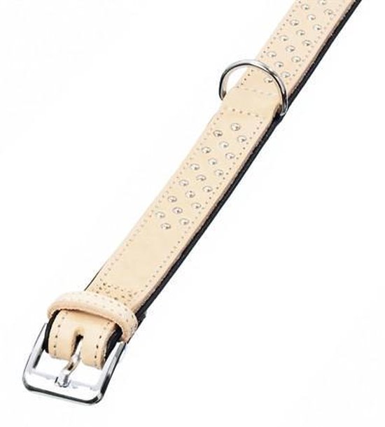 Karlie Kolibri Hundehalsband – Leder, Natur, 25 Mm X 62 Cm – Made In Germany, Mit 5 Jahren Garantie