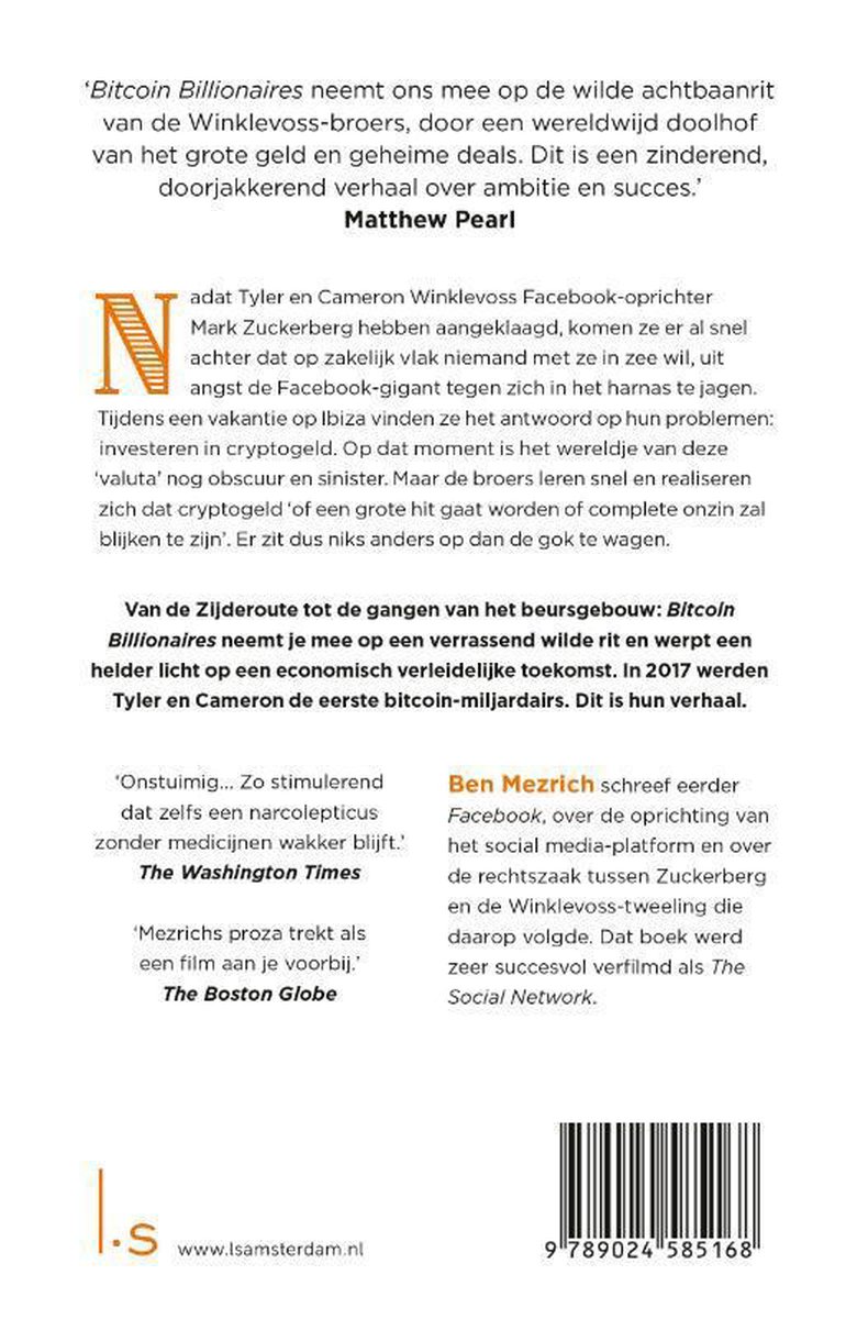 Bitcoin Billionaires, Ben Mezrich | 9789024585168 | Boeken | bol