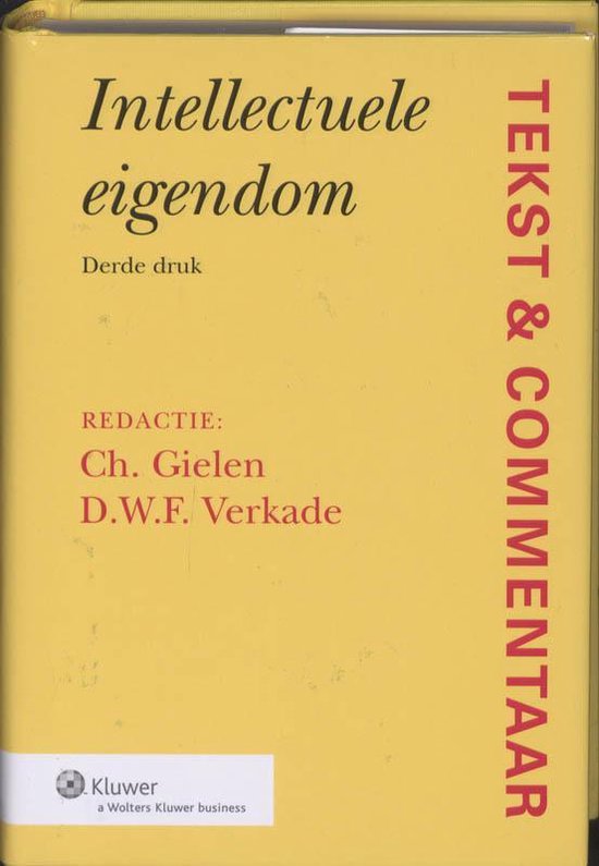 Tekst & Commentaar Intellectuele eigendom - cover