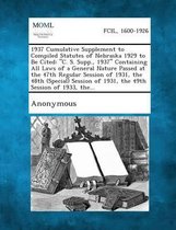 1937 Cumulative Supplement to Compiled Statutes of Nebraska 1929 to Be Cited