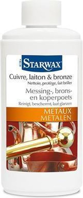 Starwax messing-, brons en koperpoets 'Metalen' 250 ml