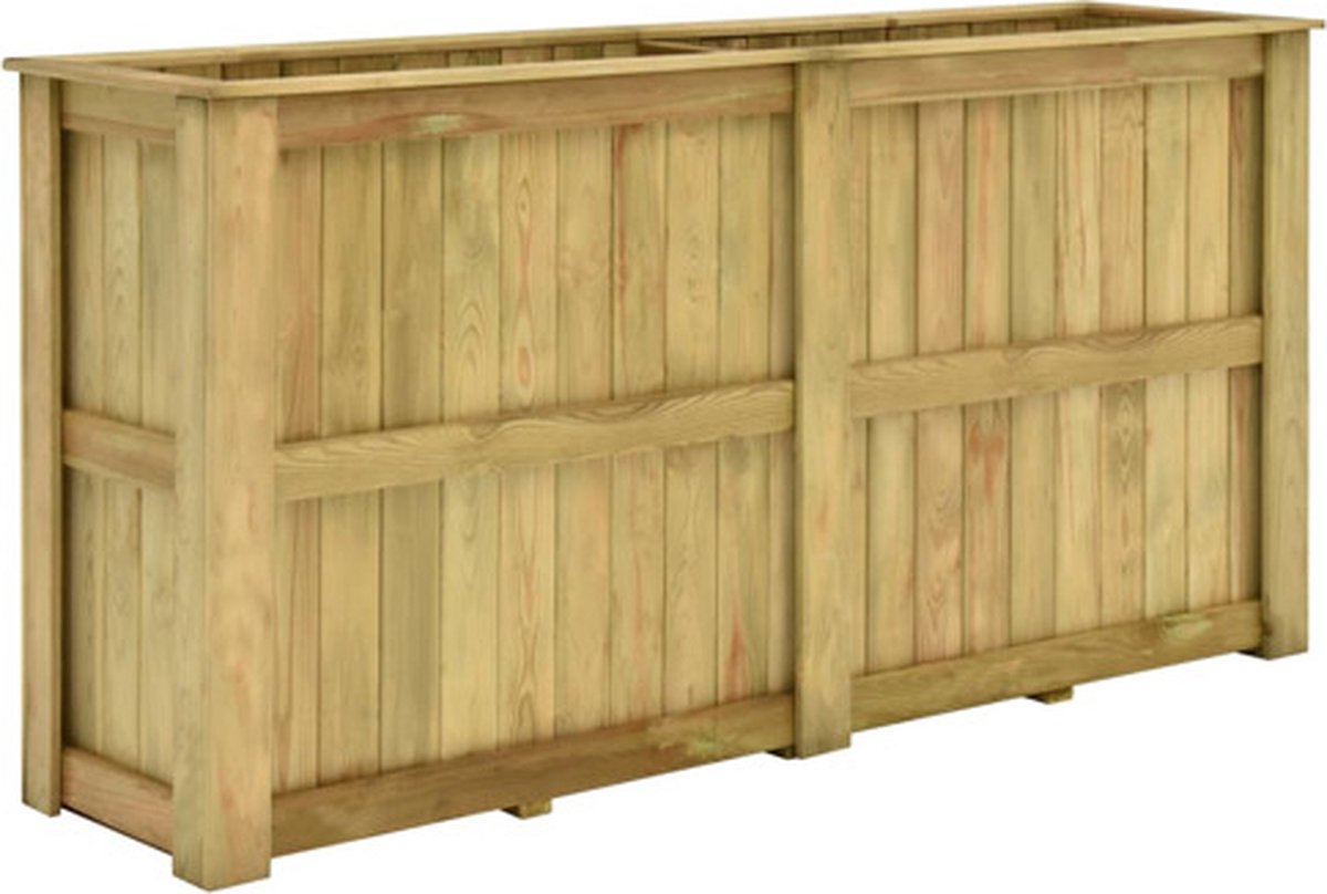 vidaXL Plantenbak verhoogd 196x50x100 cm geïmpregneerd grenenhout
