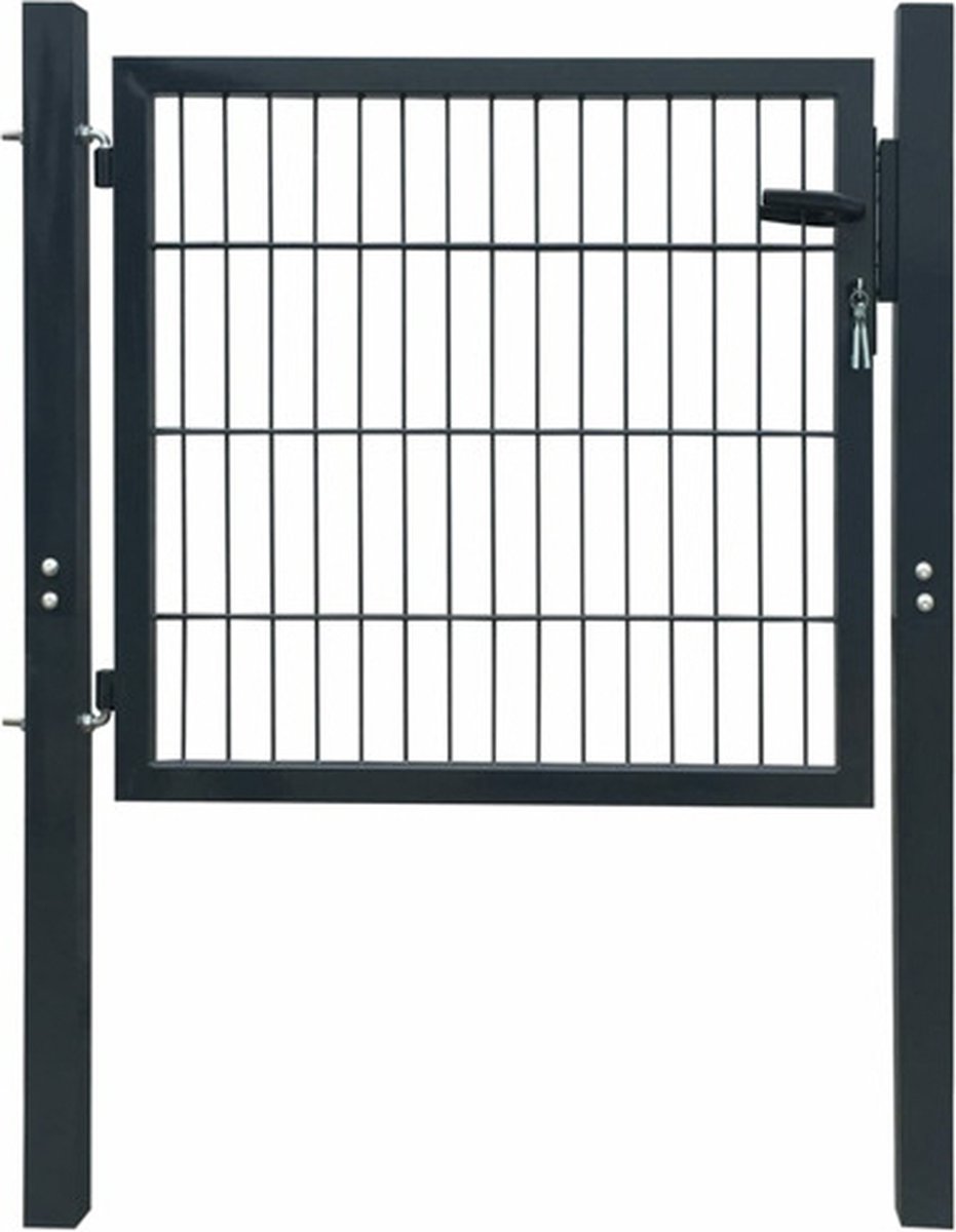 Bol.com vidaXL - 2D - Hekpoort - (Enkel) - Antracietgrijs - 100x80 - cm aanbieding
