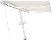 vidaXL Auvent à vidaXL manuelle avec LED 300x250 cm Crème
