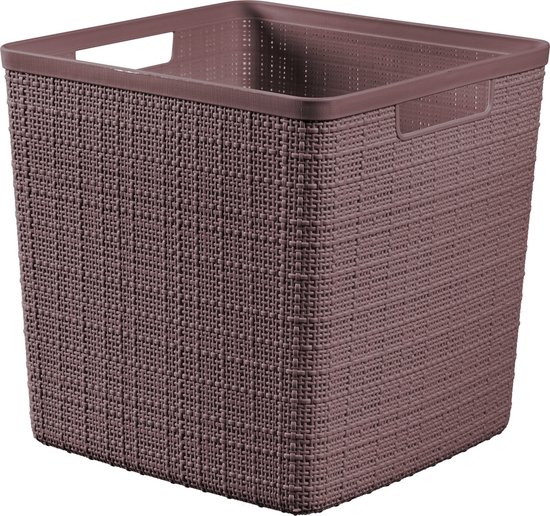 Curver Jute Opbergmand Cube 17L Paars/Bruin bol