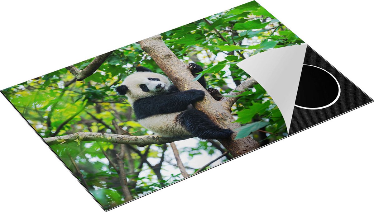 Chefcare Inductie Beschermer Panda in de Bomen - 80x55 cm - Afdekplaat Inductie - Kookplaat Beschermer - Inductie Mat