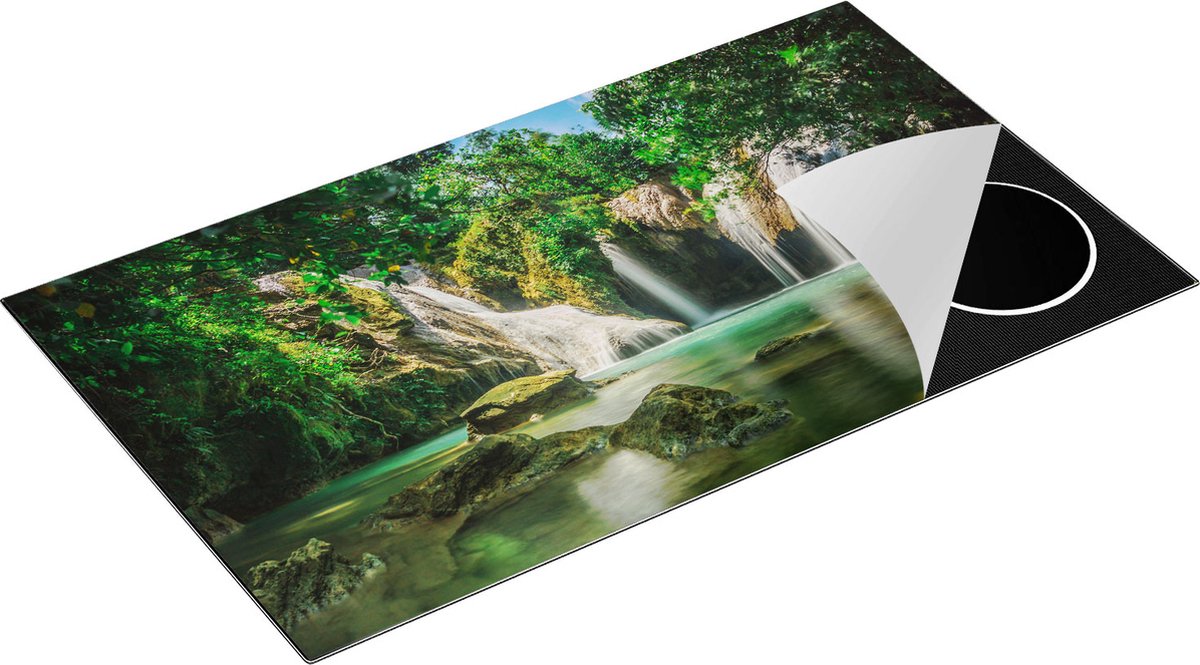Chefcare Inductie Beschermer Tropische Waterval - 89,6x51,6 cm - Afdekplaat Inductie - Kookplaat Beschermer - Inductie Mat