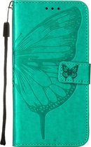 Mobigear Telefoonhoesje geschikt voor Sony Xperia 10 IV Hoesje | Mobigear Butterfly Bookcase Portemonnee | Pasjeshouder voor 2 Pasjes | Telefoonhoesje voor Pinpas / OV Kaart / Rijbewijs - Groen