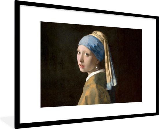 Fotolijst incl. Poster - Meisje met de parel - Schilderij - Oude