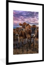 Fotolijst incl. Poster - Koe - Dieren - Koeien - 80x120 cm - Posterlijst