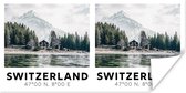 Poster Zwitserland - Meer - Bergen - 120x60 cm
